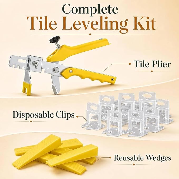 DGSL Tile Leveling System with Plier, 300 Tile Spacers 1/8" and 100 Wedges | - Image 7