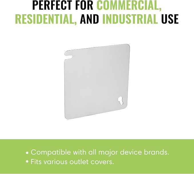 Select 10 Pack Blank Cover 4" Square Plaster Ring Mud Ring, Wall Plate Cover - Image 5
