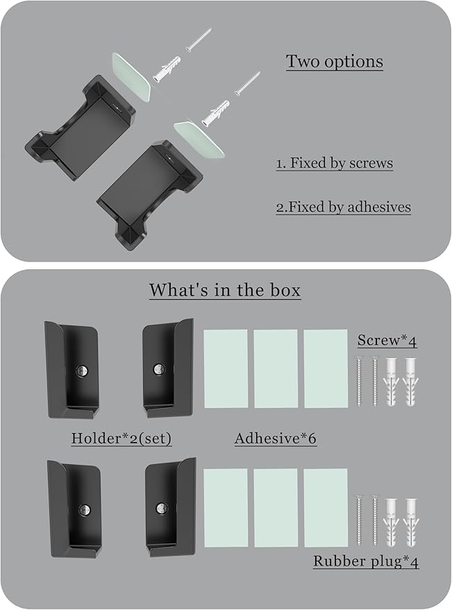 Power Strip Holder, 2 Set Power Strip Wall Mount, | Punch Free Socket Holder Fit - Image 6