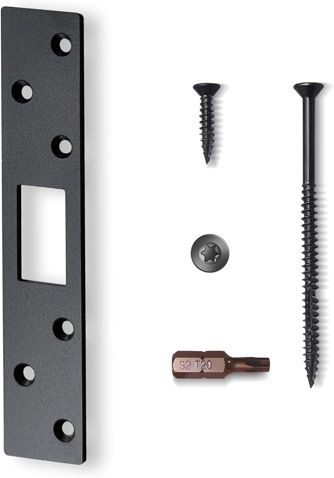 Extra Long Deadbolt Strike Plate 7", Heavy Duty Stainless Steel | Enlarged by MOSECYOU