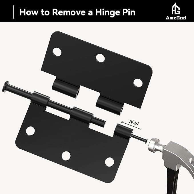 Door Hinges Matte Black - Image 5