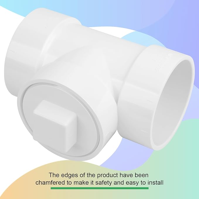 4IN PVC DWV Cleanout Tee with Plug Pipe Fitting SCH40 4IN DWV PVC Sewer - Image 5