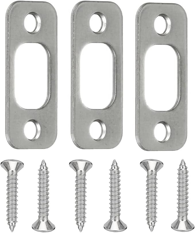 Door Strike Plate 1" x 2-1/4" for Any Home Project Or New Door | Round Corner - Image 8