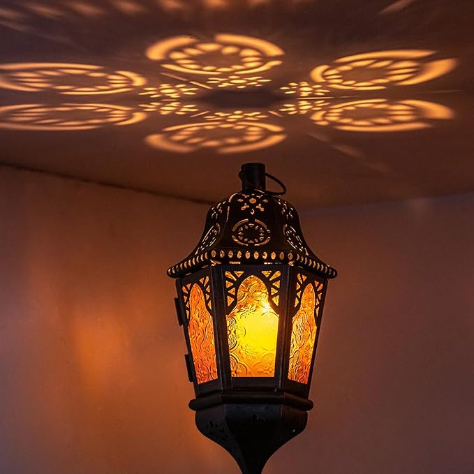 Ramadan Lantern Decorative Indoor & Outdoor, Metal Christmas Moroccan Candle - Image 7