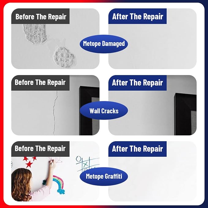 Drywall Repair Kit, Quick Drying & Efficient Wall Repair Paste, Holes & Cracks - Image 6