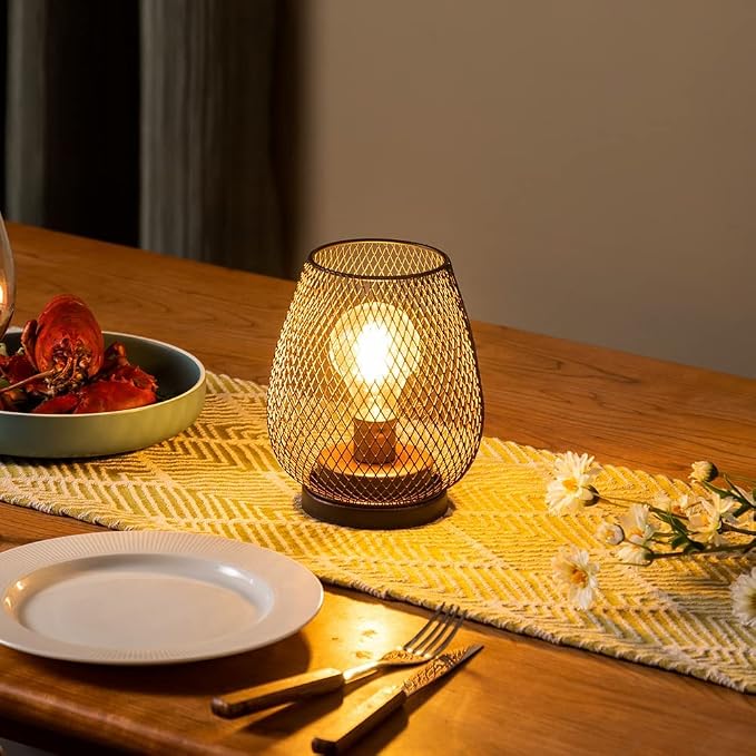 Set of 4 Battery Operated Lamp LED Table Lantern, Events - Image 5