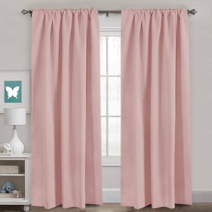H.VERSAILTEX Baby Pink Blackout Curtains - Image 2