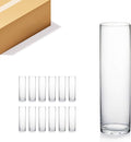 WGVI Quality Thick Weighted Tall Clear Cylinder Glass Vases, Flower Arrangement by WGVInternational-OpusGlassware