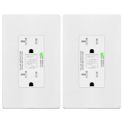 TG GFCI Outlet 20 Amp, Electrical Tamper-Resistant Receptacle, Self-Test | by TG