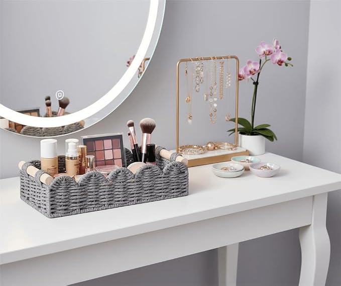 CubesLand Toilet Paper Storage Basket Organizer, Small Wicker Decor Basket | - Image 7