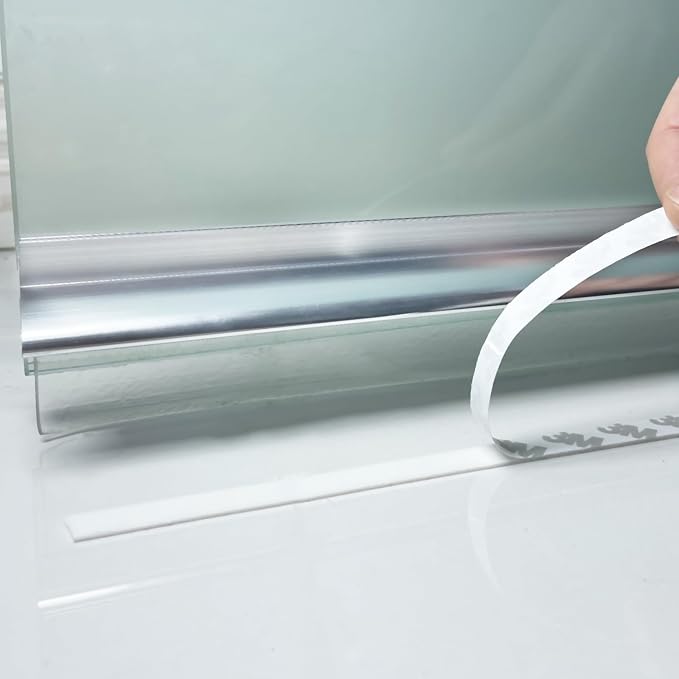 25" Chrome Framed Shower Door Replacement Drip Rail - Image 6
