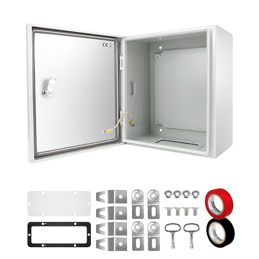 Tocretoare Outdoor Electrical Box, Steel Junction Box 24X16X10'', NEMA 4X by TOCRETOARE