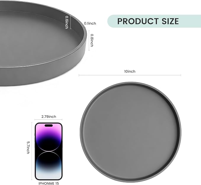 1 Pack 10" Bathroom and Vanity Tray, ABS Bathroom Counter Organizer, Coffee - Image 7