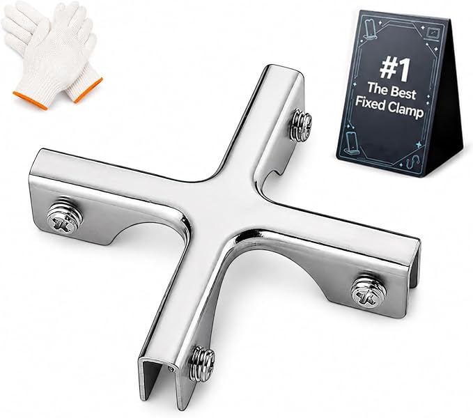 Glass and Tile Corner Clip, Clamp Bracket，Cross-Shape | Outdoor Furniture by Unknown