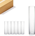 WGVI Quality Thick Weighted Tall Clear Cylinder Glass Vases, Flower Arrangement by WGVInternational-OpusGlassware