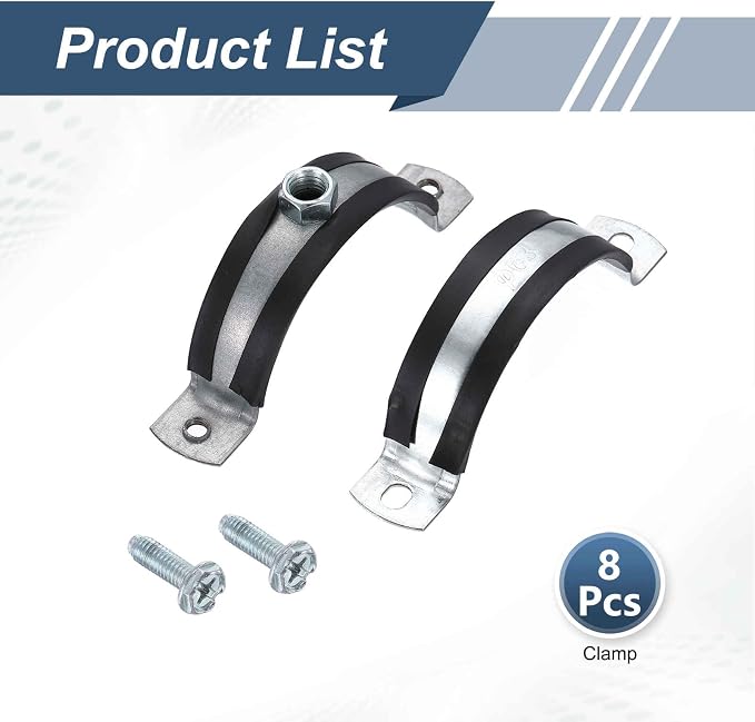 HARFINGTON 8 Pcs Split Ring Pipe Hanger 2-1/2" Galvanized Steel Sheet Wall - Image 3