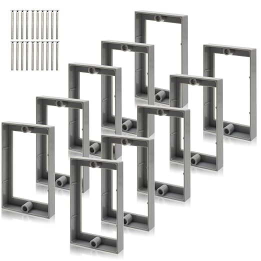 HXH Single Gang Receptacle Outlet Box Extender, 1/2 Inch, 10 Pack | by HUIXHAO