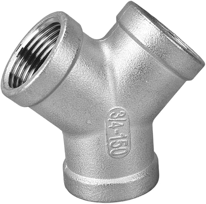 Stainless Steel 304 Tee NPT Female Y Shaped 3 Way Cast Pipe Fitting - Image 3