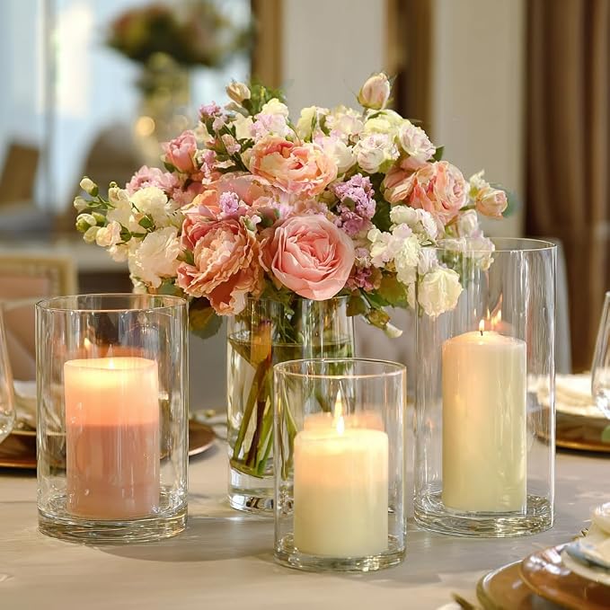 27pcs Glass Vase Cylindrical 4, 5 inch Tall Vase - Image 5