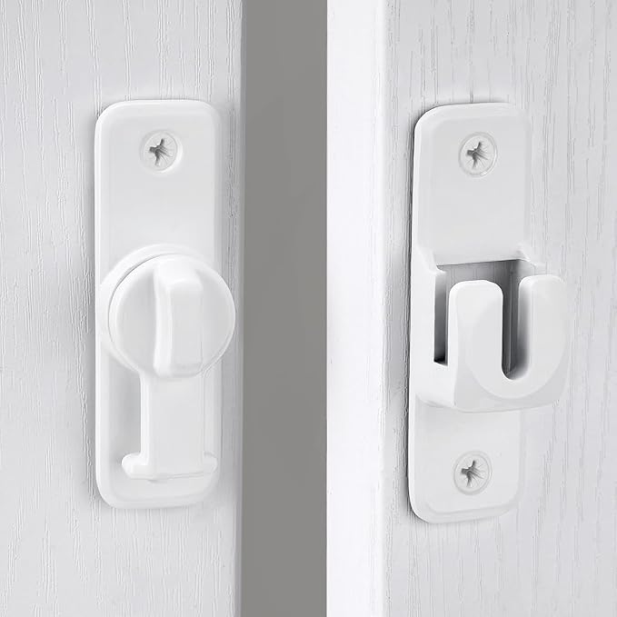 4 Pcs White 90/180 Degree Flip Latch, Zinc Alloy Barn Door Latch | Right Angle - Image 6