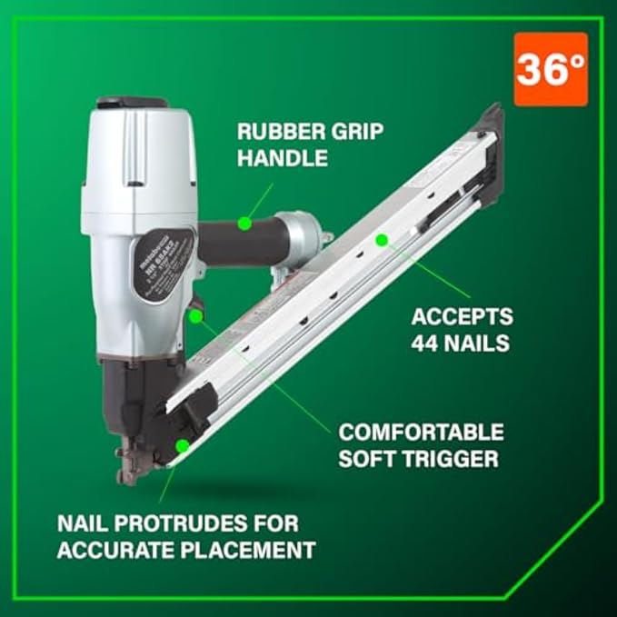 Metabo HPT Strap-Tite Strip Nailer, Pro-Preferred Pneumatic Power Nailers - Image 4