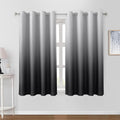 HOMEIDEAS Black Ombre 100% Blackout 52W x 63L 2 Panels | Gradient, Room by HOMEIDEAS