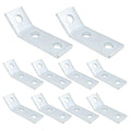 Anxingo 10 Pcs 3/16" Thickness Channel Angle Bracket, 1-5/8" 3-Hole Corner by Anxingo