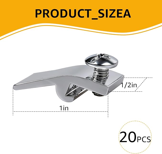 Storm Door Panel Clips, with Screws 5/16" Offset Aluminum Storm Window Clips - Image 2