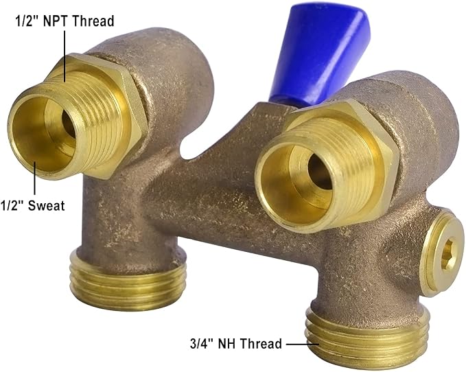 Washing Machine Shut Off Valve，1/2" Male Pipe Thread × 3/4" Outlet Hose Thread. - Image 3
