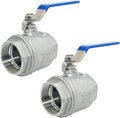 DAN SPEED 2" NPT Female 316 Stainless Steel Full Port Ball Valve Vinyl Handle by DANSPEEDBALLVALUES
