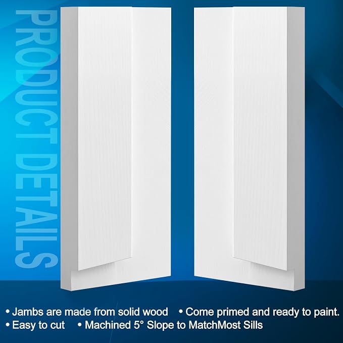 CroBlissful 1 Set 8 Inch L X 4-9/16 Inch W X 1-1/4 T Exterior Door Jamb Repair - Image 3