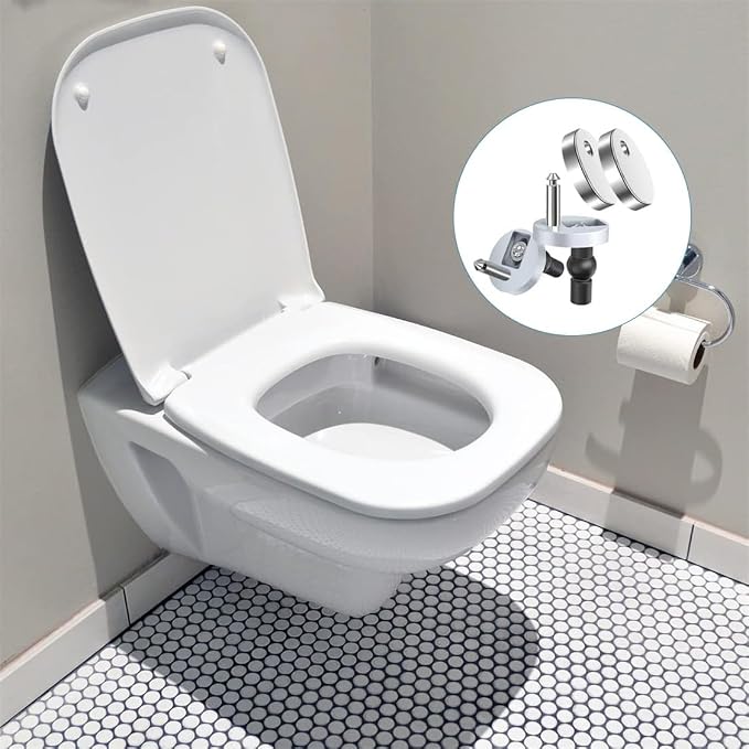 Toilet Seat Hinge Bolts Kit Quick Release Top Hinge Fixings Expanding Rubber - Image 5