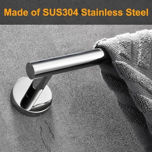 Nolimas Polished Chrome Bath Hand Towel Bar Single Bars Towel Rack Rod Classic - Image 7
