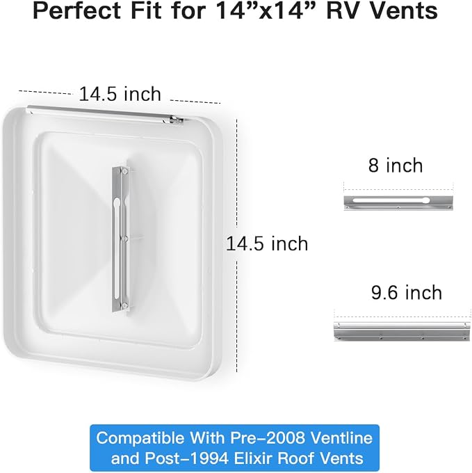 Safoner Aluminum RV Vent Cover 14x14 In-Camper Vent Replacement Accessories - Image 3