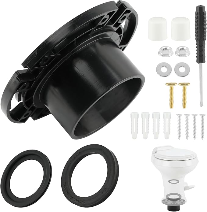 RV Toilet Seal and 3" Socket Floor Flange by Unknown