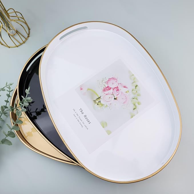 White Oval Decorative Tray - Image 2