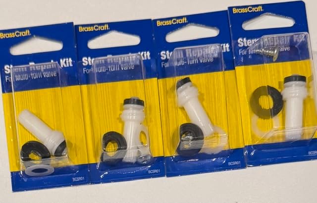 Four Pack - Repair Kit to replace BrassCraft BCSR01 Multi Turn Valve Stem by Unknown
