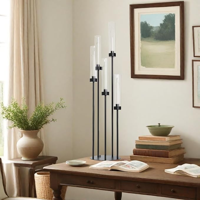 39.8''Matte Black Candle Holder - Image 6