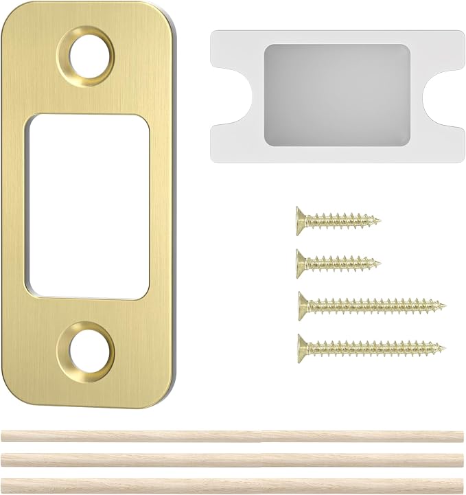 1 Pack Deadbolt Strike Plate Door Backplate by BonKuDoo