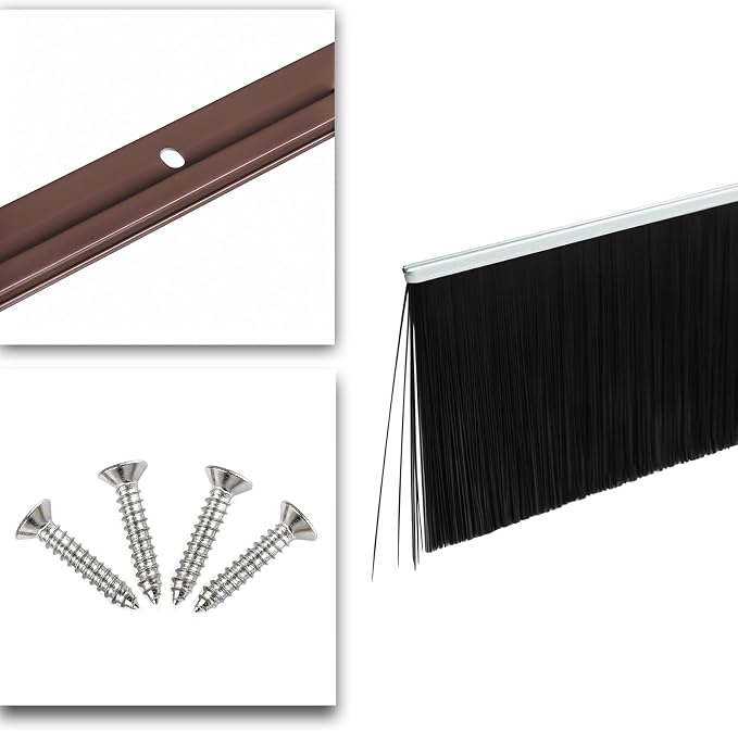 4 Sets Garage Door Brush Seal, roll up door brush seal kit, - Image 9