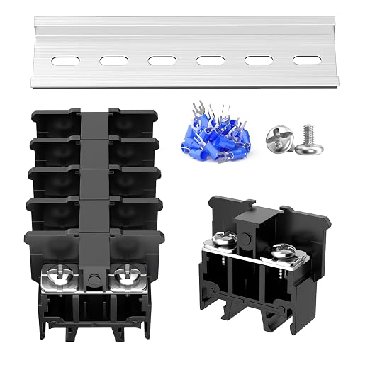 5Pcs JHY1 DIN Rail Terminal Blocks, 600V 63A, 16-10mm² | Detachable and by GUETNEU