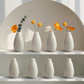 Modern White 4.1'' Small Ceramic Vase Set of 8 by LIZOFER