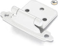White Cabinet Hinges, 1/2” Overlay, 10 Pack | by Vallecloud