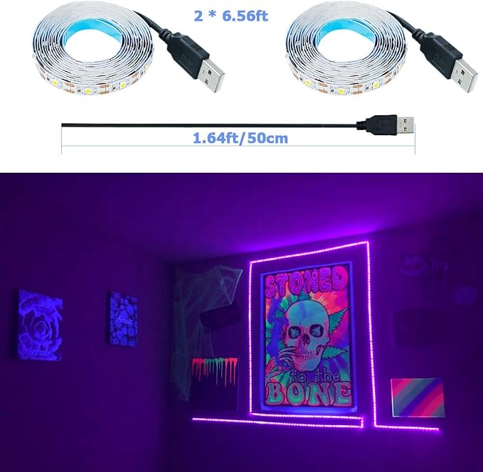 5V USB Purple 395-400nm LED Strip USB Powered 13.12ft/4M | 240LEDs Flexible - Image 6