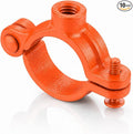 Orange 10 Pack 1/2" Hinged Split Ring Pipe Hanger, Copper Epoxy Coated Iron by Unknown
