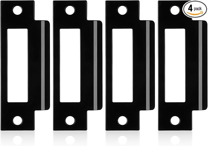 4Pcs 4-7/8" Universal Door Strike Plate Replacement Stainless Steel Plated Lock by Haiabei
