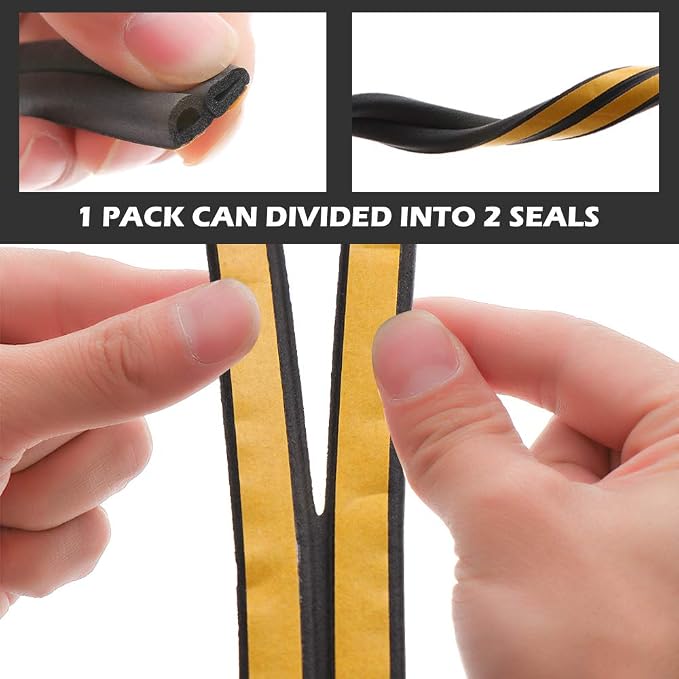 CloudBuyer Door Weather Stripping, Soundproof Insulation Seal Strip - Image 4