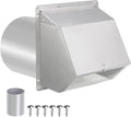 10 Inch Hooded Wall Vent with Screen and Damper, Exterior Wall Exhaust Vent by JYINCPED