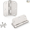 KNOBWELL 3.5 Inch Brushed Nickel Door Hinges, Interior Door Hinges, 6 Pack | by KNOBWELL