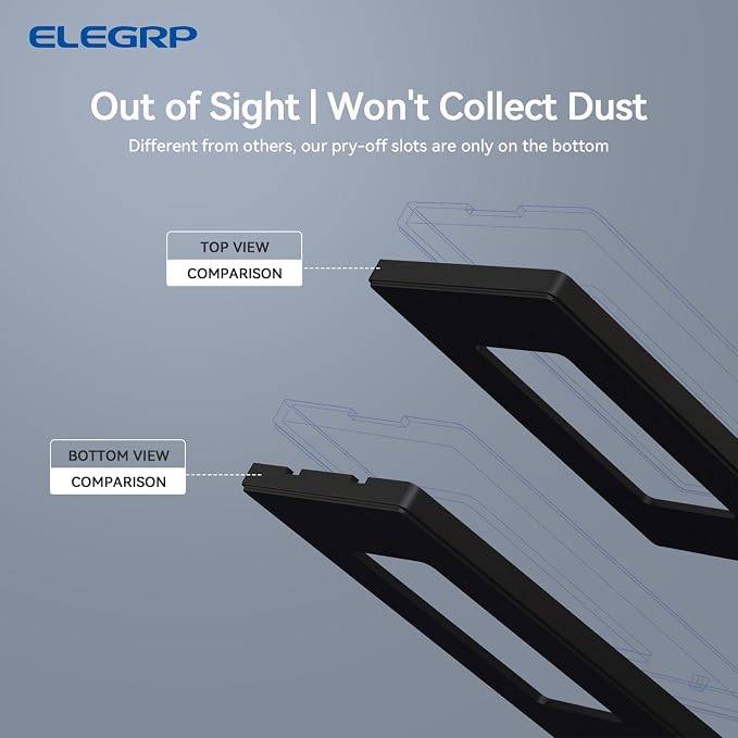 ELEGRP 4-Gang Screwless Decorative Wall Plates, Mid-Size Unbreakable - Image 4